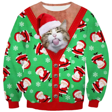 Cat Meme Christmas Ugly Sweater - Moonbestprint