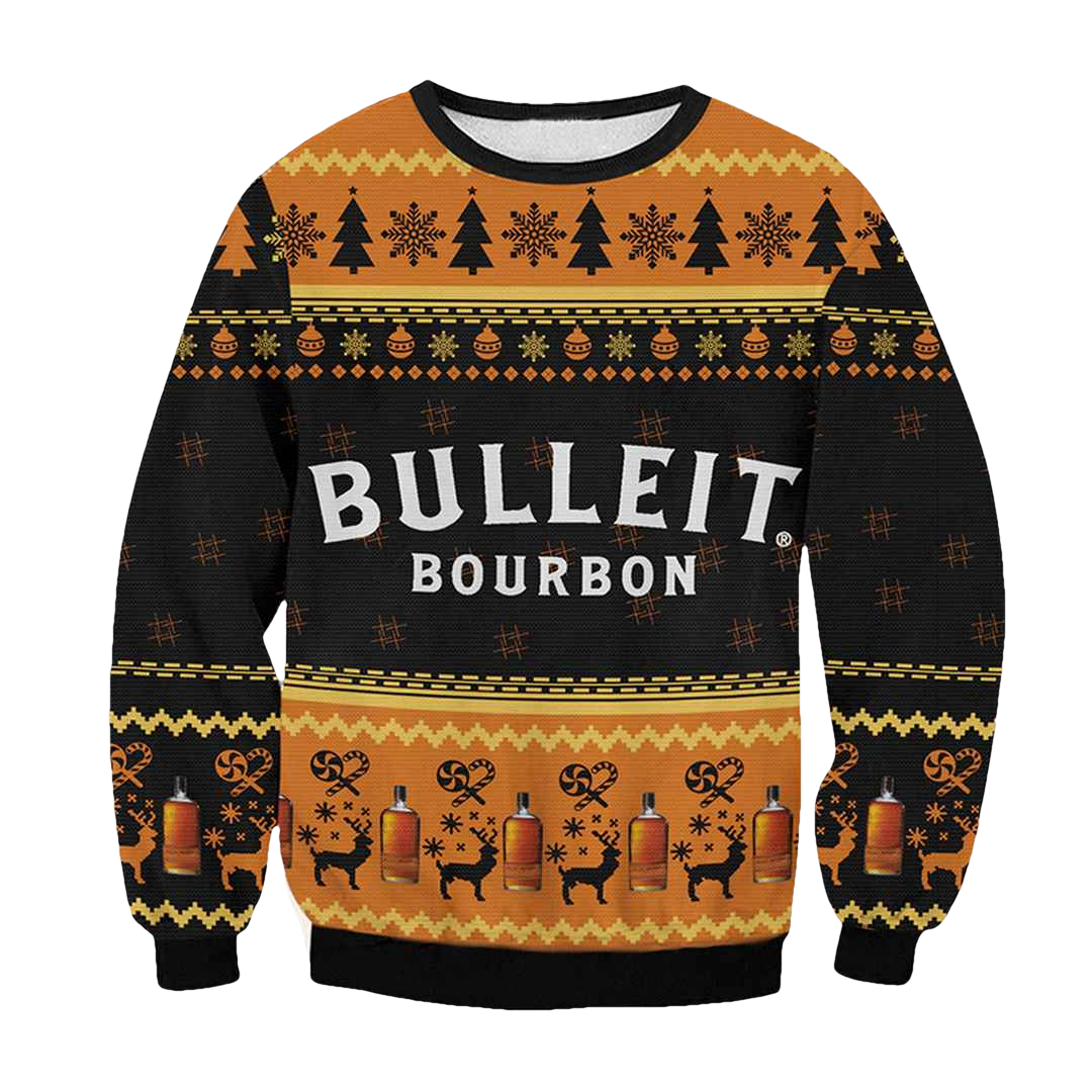 Bulleit Bourbon Ugly Christmas Sweater - Moonbestprint