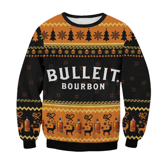 Bulleit Bourbon Ugly Christmas Sweater - Moonbestprint