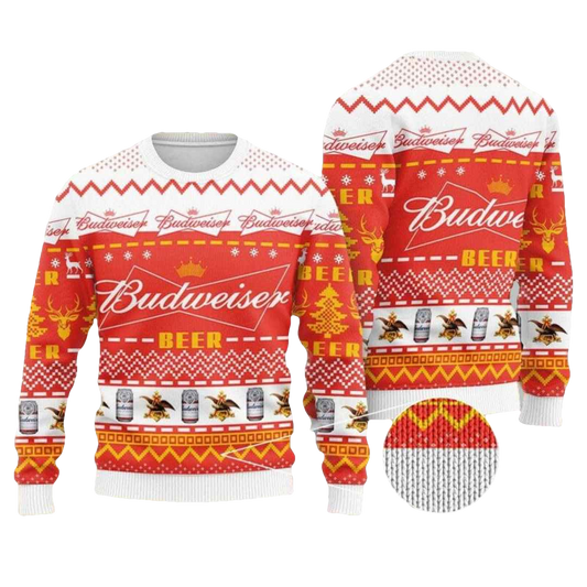 Budweiser Ugly Christmas Sweater - Moonbestprint