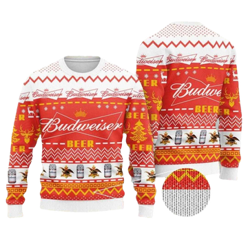 Budweiser Ugly Christmas Sweater - Moonbestprint