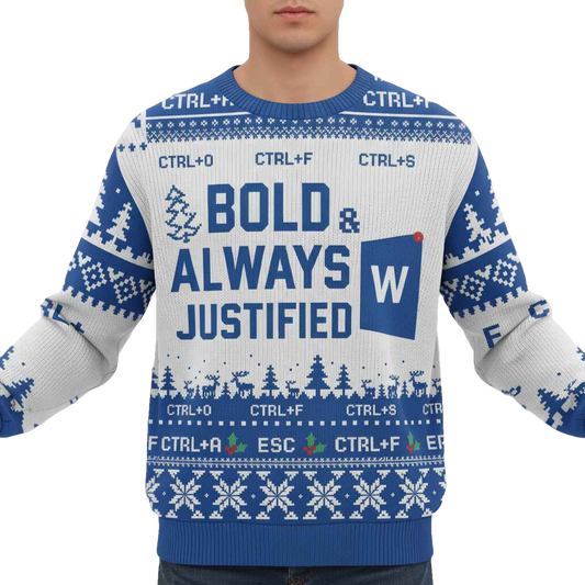 Bold Always Justified Word Christmas Ugly Sweater - Moonbestprint