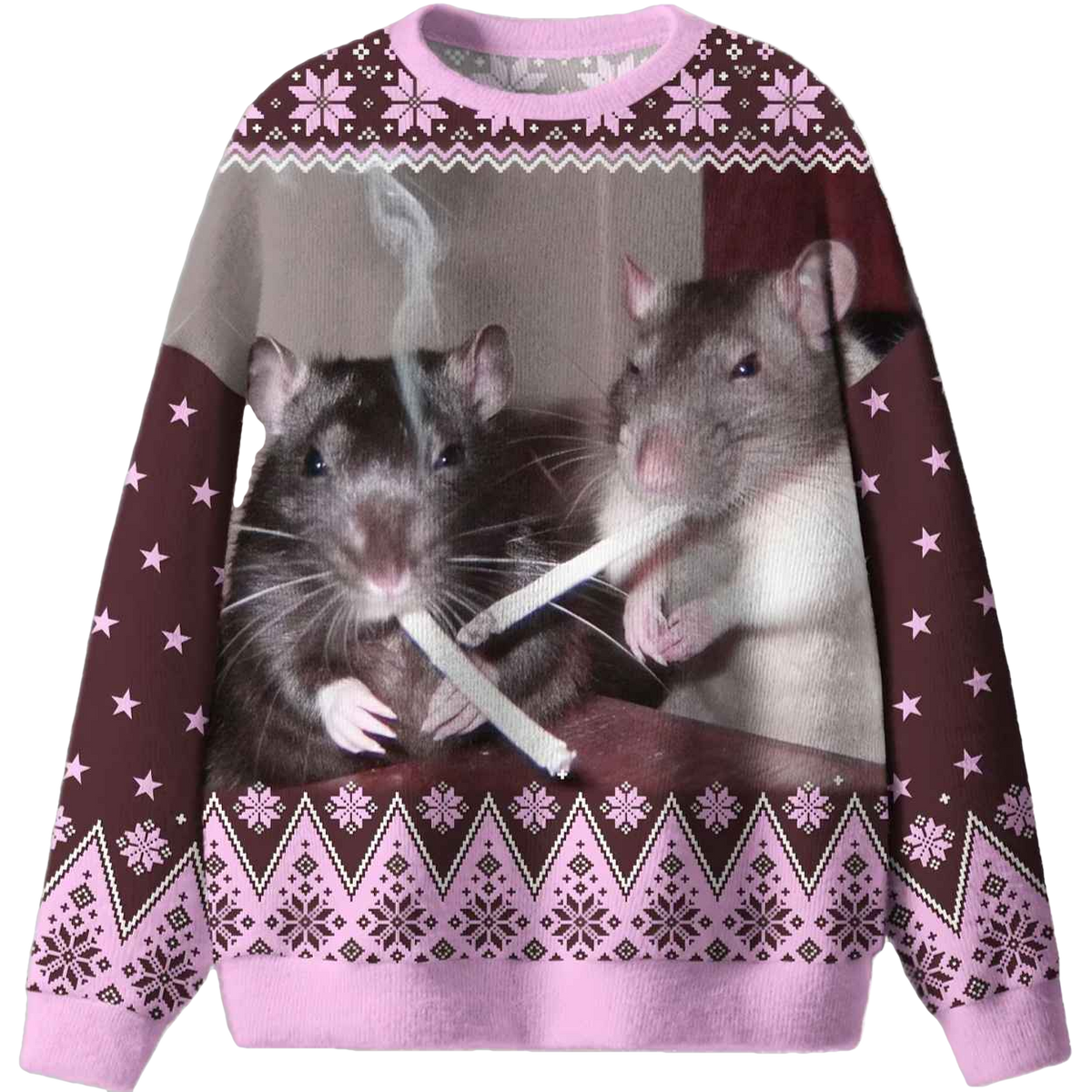 Brown Smoking Rats Ugly Christmas Sweater - Moonbestprint