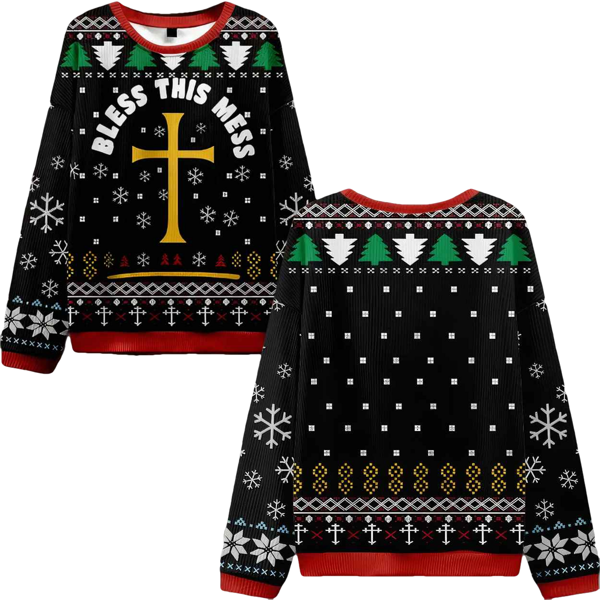 Bless This Mess Ugly Christmas Sweater - Moonbestprint