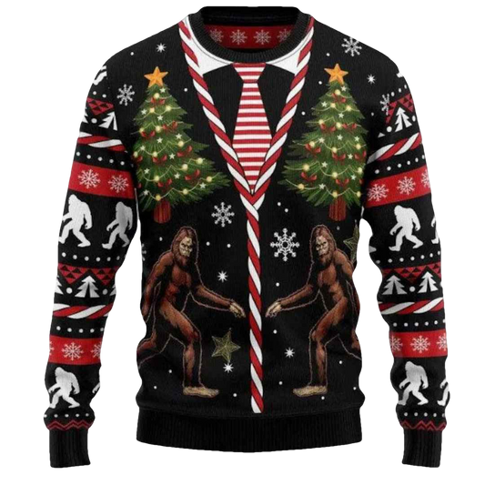 Bigfoot Ugly Christmas Sweater - Moonbestprint