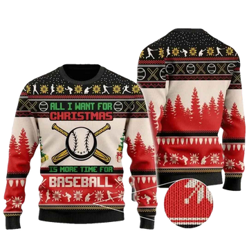Baseball Ugly Christmas Sweater - Moonbestprint