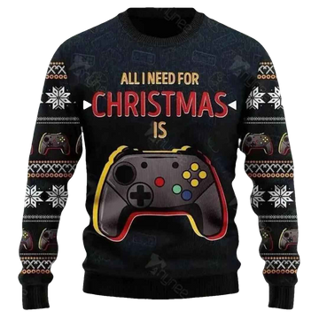 All I Need For Christmas Is Play Game Christmas Sweater - Moonbestprint