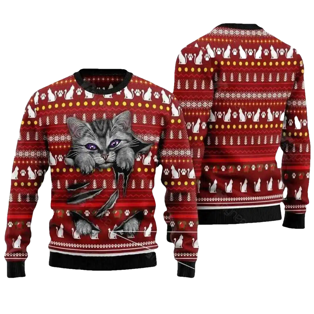 All I Need For Christmas Is Cats Ugly Christmas Sweater - Moonbestprint