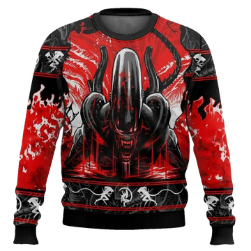 Alien Xenomorph Ugly Christmas Sweater - Moonbestprint