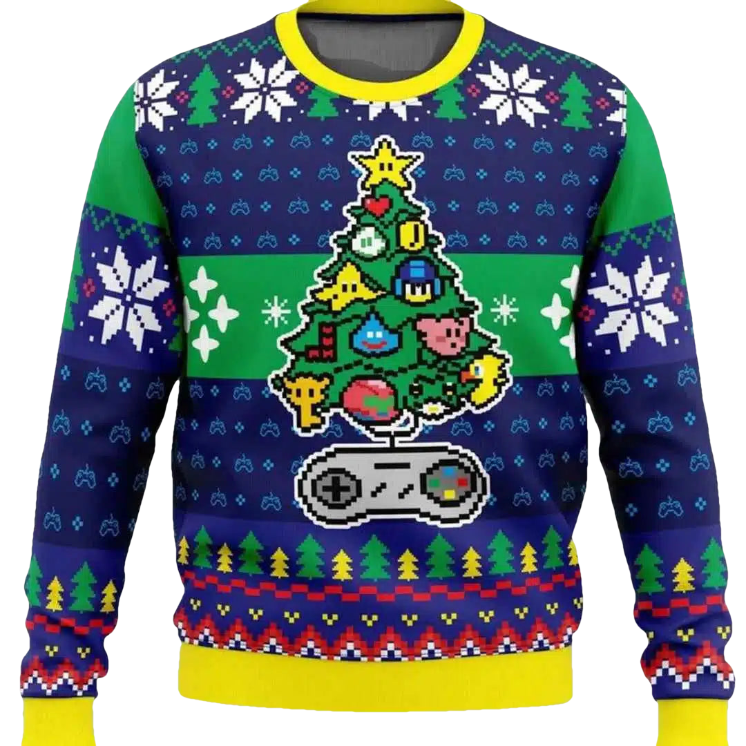 A Classic Gamer Christmas Ugly Christmas Sweater - Moonbestprint