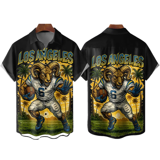 Rams American Football Holiday Hawaiian Shirt- Moonbestprint