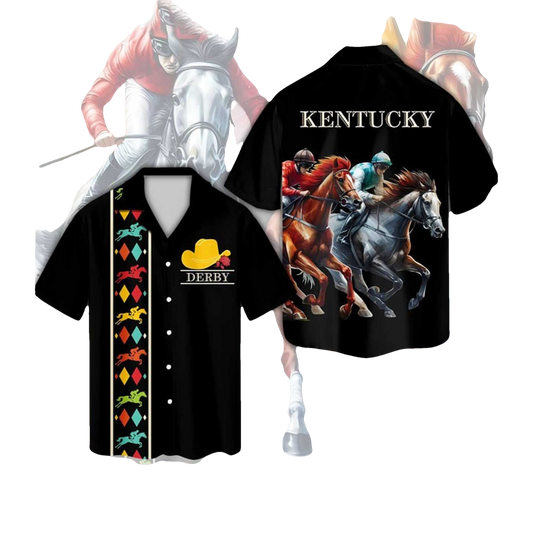 Kentucky Derby Hawaiian Shirt- Moonbestprint