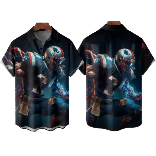 Holiday American Football Patriots Hawaiian Shirt- Moonbestprint