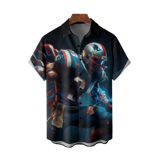 Holiday American Football Patriots Hawaiian Shirt- Moonbestprint