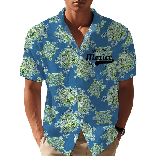 Gulf Of Mexico Est 1550 Turtle Hawaiian Shirt- Moonbestprint