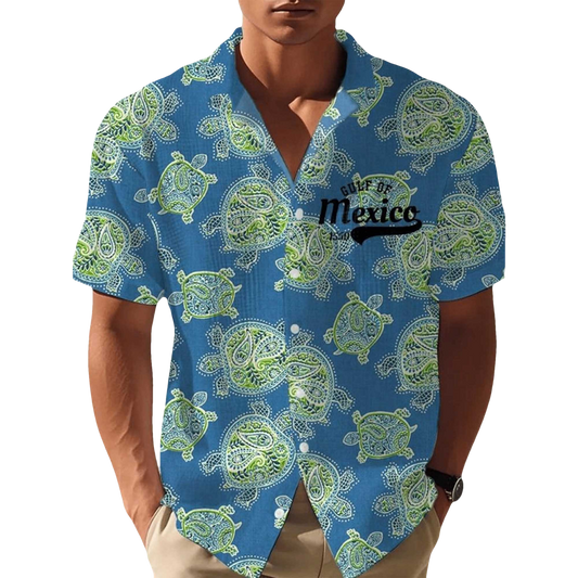 Gulf Of Mexico Est 1550 Turtle Hawaiian Shirt- Moonbestprint