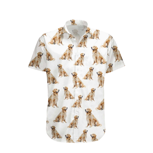 Golden Retriever Hawaiian Shirt- Moonbestprint