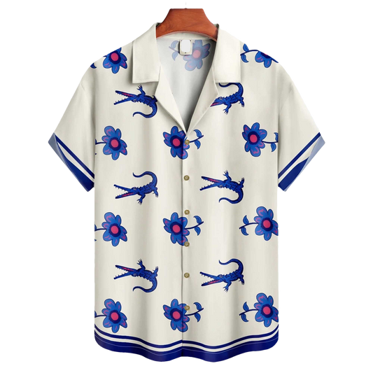 Crocodile Quick Cabana Hawaiian Shirt- Moonbestprint