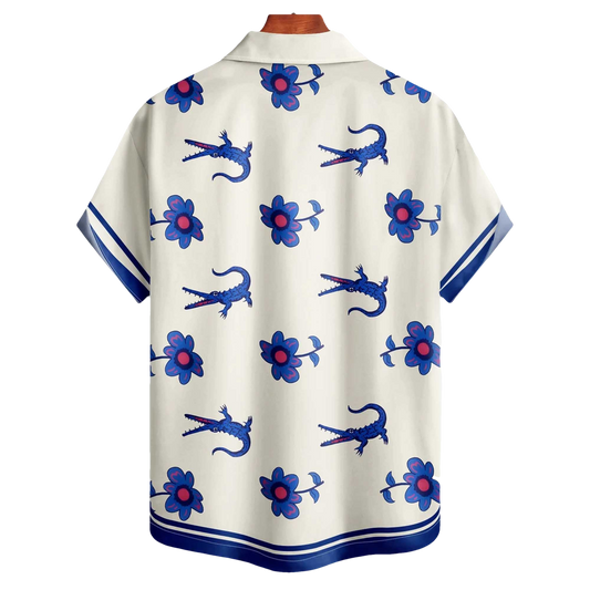 Crocodile Quick Cabana Hawaiian Shirt- Moonbestprint