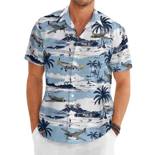 Aircraft Hawaiian Shirt- Moonbestprint