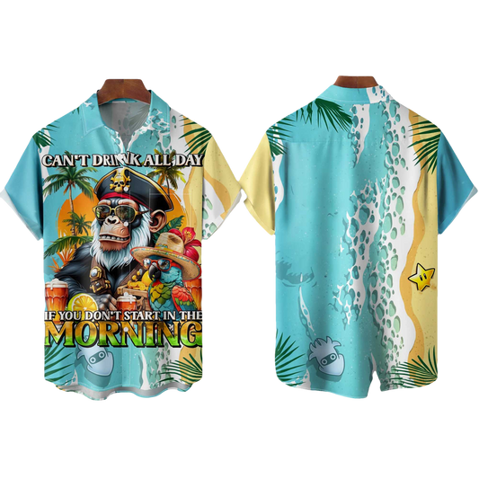 Can't Drink All Day If You Don't Start In The Morning Hawaiian Shirt- Moonbestprint