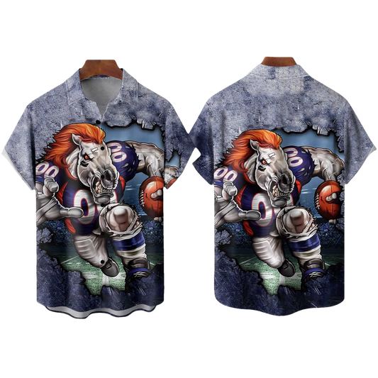 Broncos American Football Holiday Hawaiian Shirt- Moonbestprint