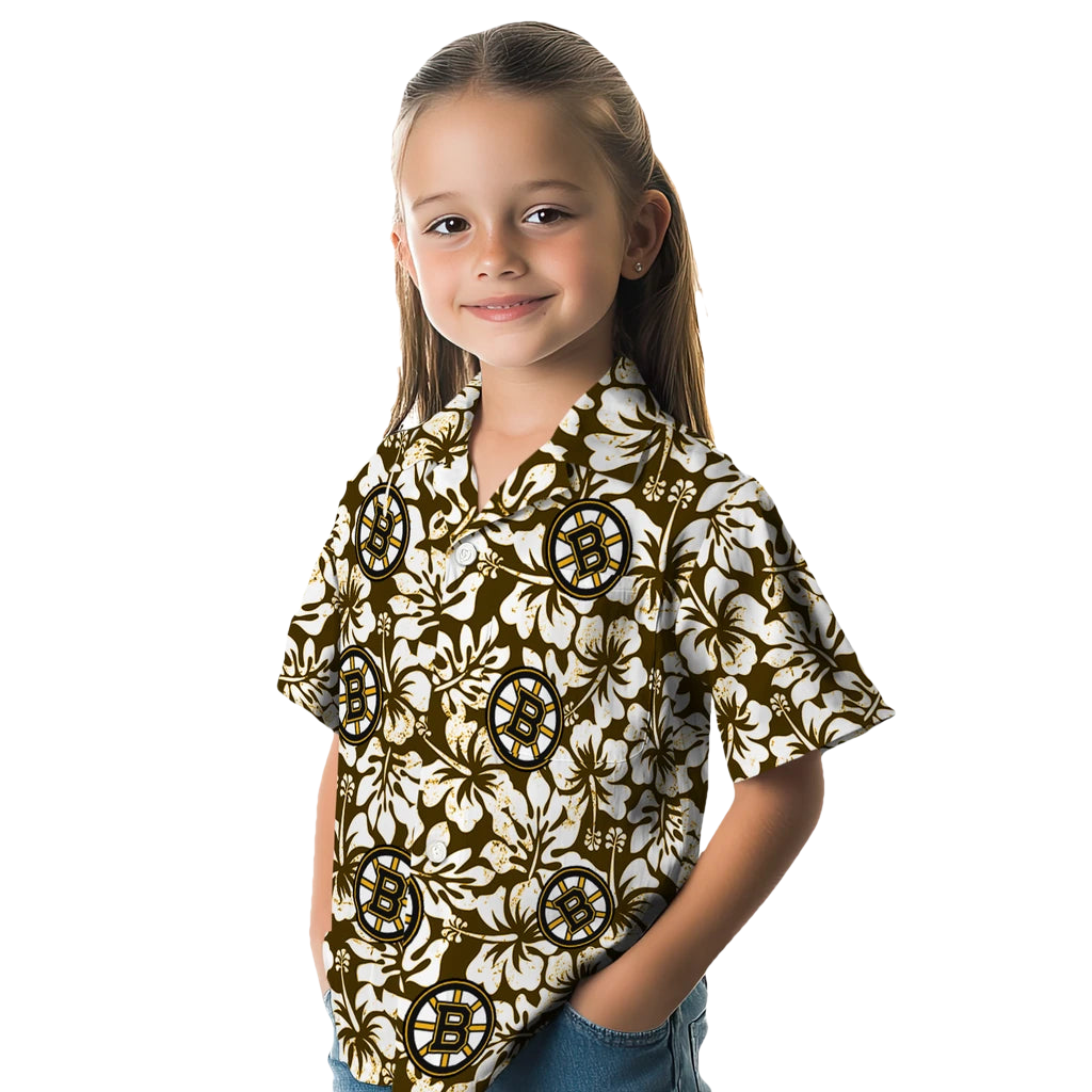Boston Bruins Hawaiian Shirt - Hibiscus Motif – Moonbestprint