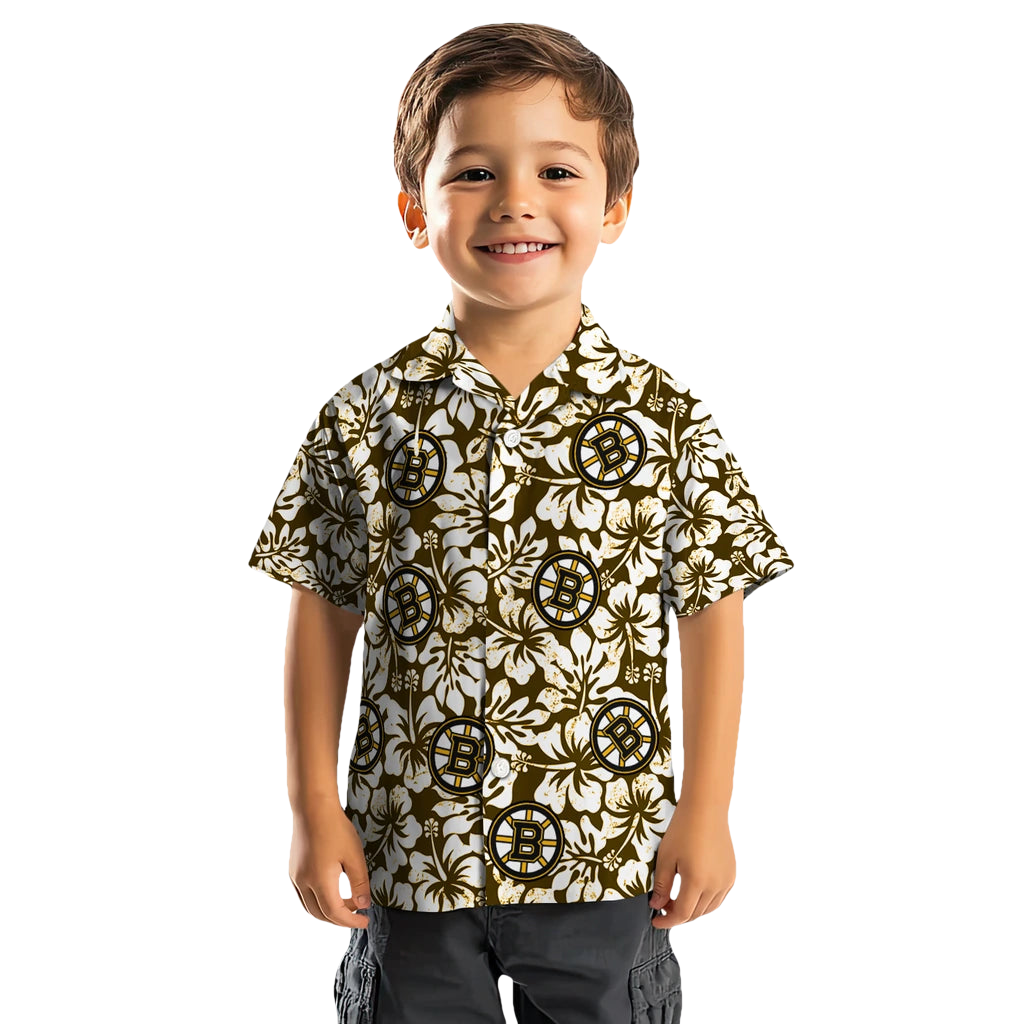Boston Bruins Hawaiian Shirt - Hibiscus Motif – Moonbestprint