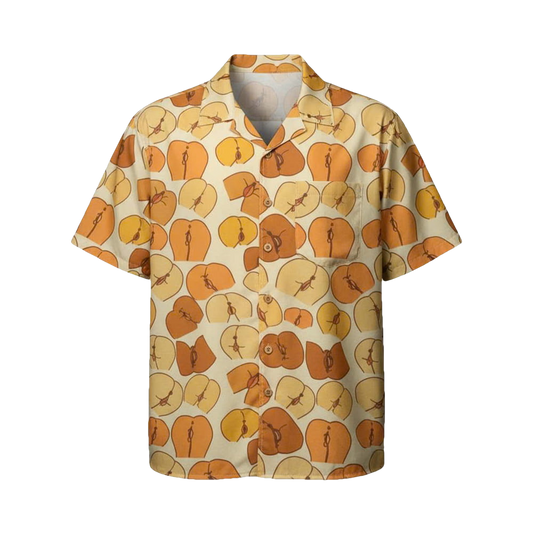 Peaches Butt Hawaiian Shirt Moonbestprint