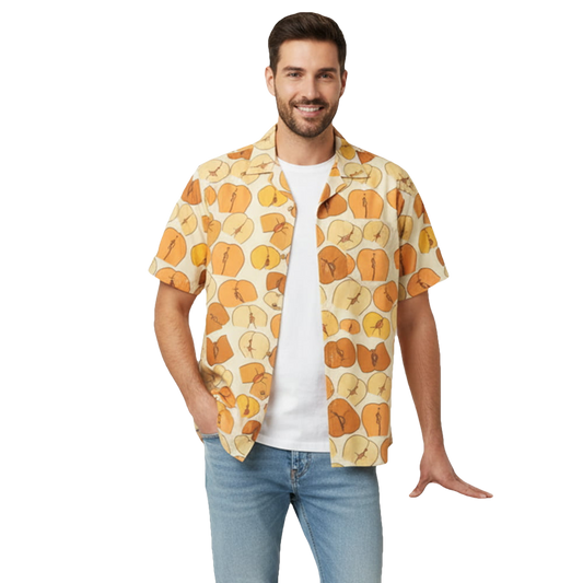 Peaches Butt Hawaiian Shirt Moonbestprint