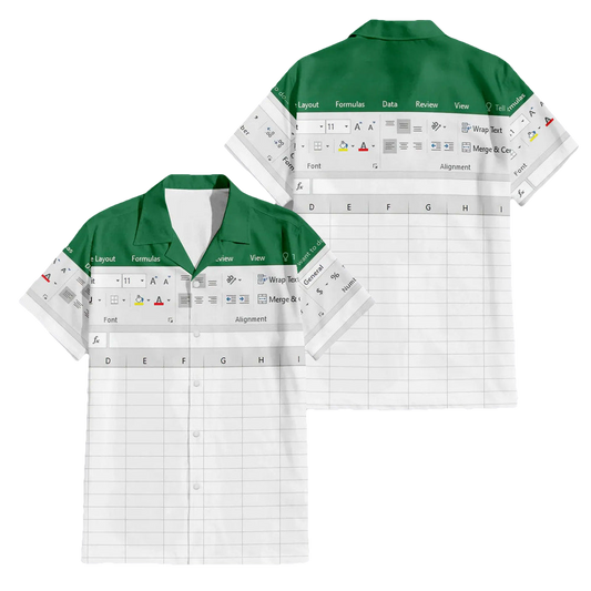 Microsoft Excel Hawaiian Shirt Moonbestprint