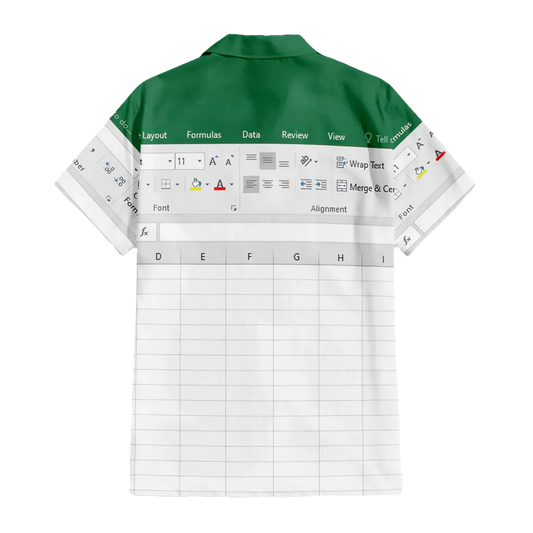 Microsoft Excel Hawaiian Shirt Moonbestprint