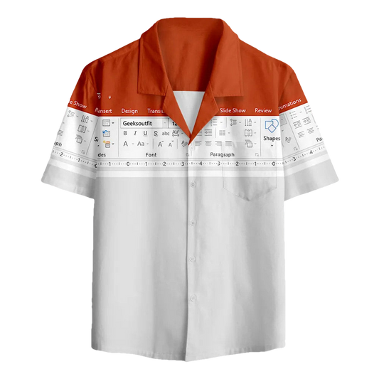 Microsoft PowerPoint Hawaiian Shirt Moonbestprint