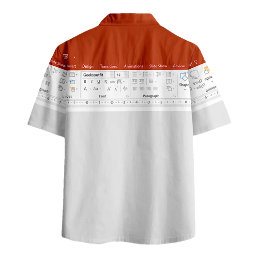 Microsoft PowerPoint Hawaiian Shirt Moonbestprint