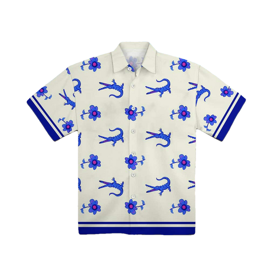 Lochlan Alligator Shirt White Lotus Moonbestprint