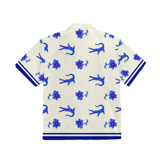 Lochlan Alligator Shirt White Lotus Moonbestprint