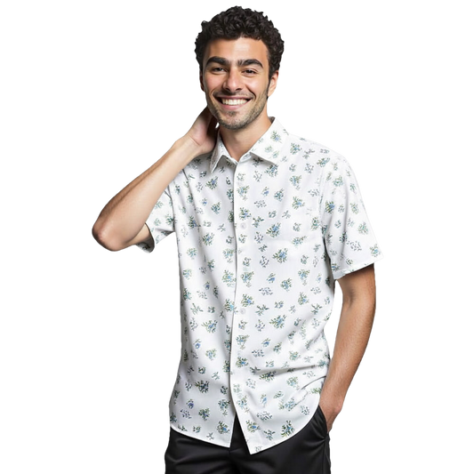 Luigi Mangione Model Floral Shirt Moonbestprint