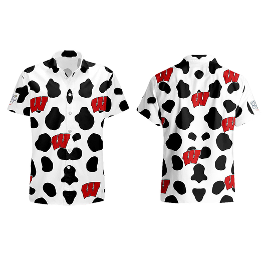Badgers Basketball Cow Hawaiian Shirt Moonbestprint