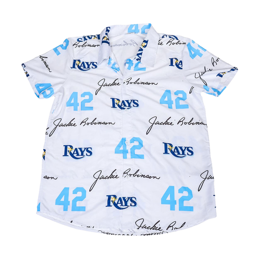 2026 Rays Jackie Robinson Button Up Shirt Giveaway Moonbestprint