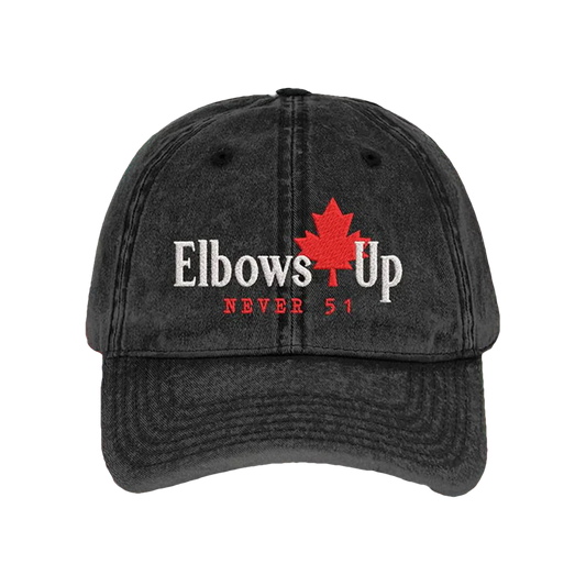 Elbows Up Never 51 Canada Hat Moonbestprint