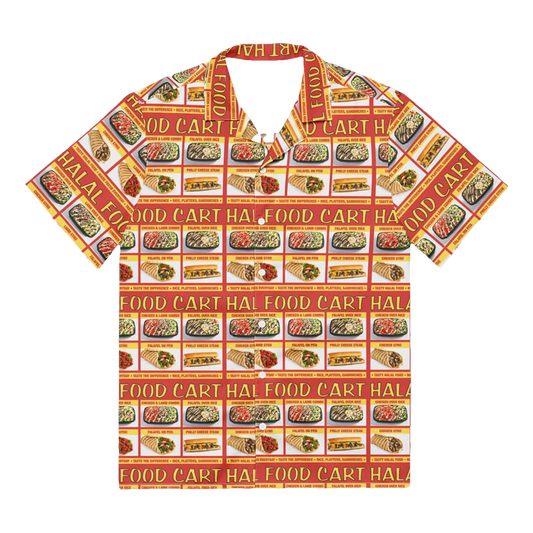 Halal Food Cart Menu Hawaiian Shirt Moonbestprint