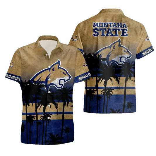 Montana State Bobcats Style Hot Trending Summer Aloha Hawaiian Shirt, NCAA Hawaiian Shirt Moonbestprint