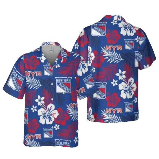 New York Rangers Hawaiian Shirt, NHL Hawaiian Shirt Moonbestprint