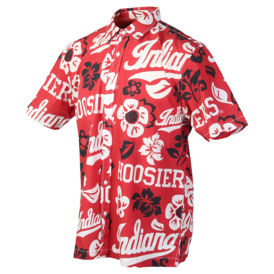 Indiana Hoosiers Vintage Floral Hawaiian Shirt Version 2 - Moonbestprint