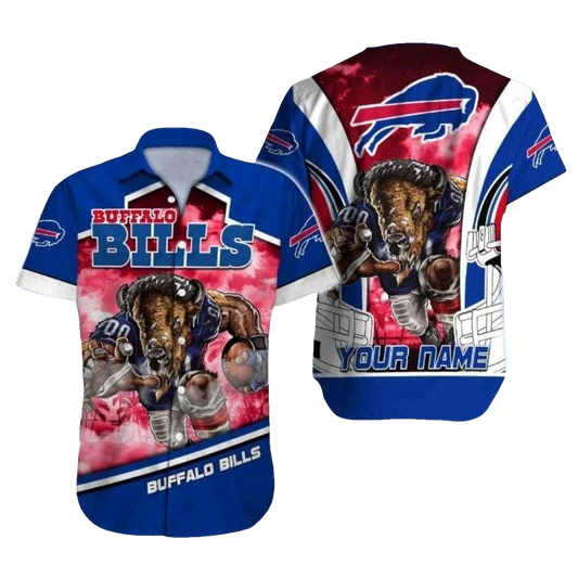 Personalized Buffalo Bills Mascot Graphic Tropical Hawaiian Shirt - Moonbestprint
