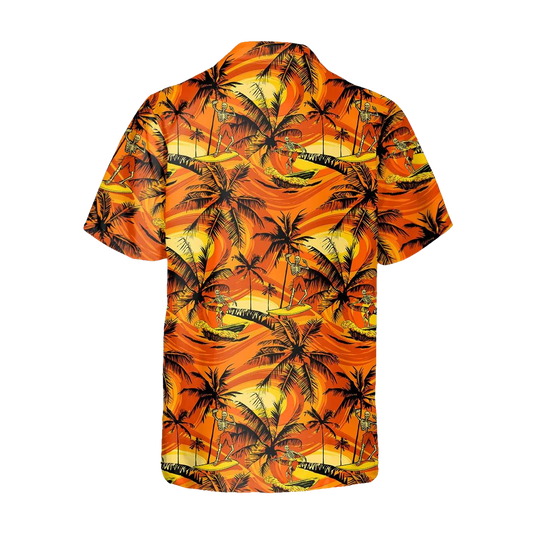 Coconut Tree Skull Hawaiian Shirt, Hawaiian Button Up Shirt, Tropical Shirts For Men Moonbestprint