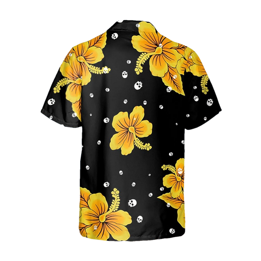 Sensitive Plant With Skull Hawaiian Shirt, Hawaiian Button Up Shirt, Tropical Shirts For Men Moonbestprint