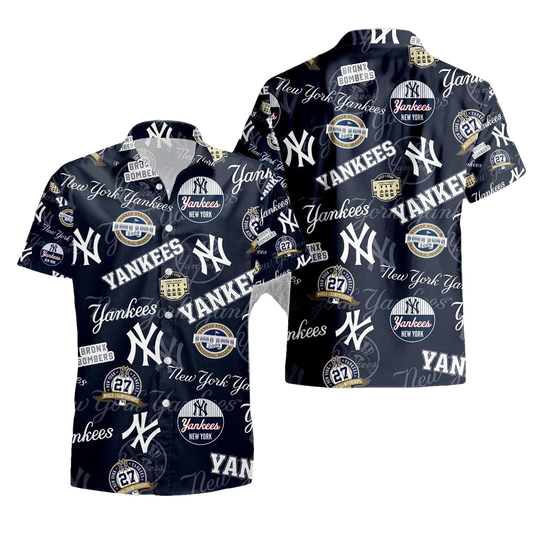 MLB New York Yankees Baseball Floral Aloha Hawaiian Shirt Summer Vacation, Hawaiian Shirts For Men Moonbestprint