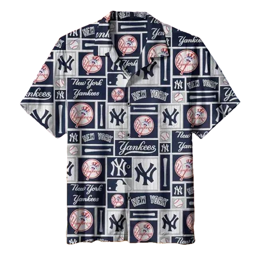 New York Yankees Premium Hawaiian Shirt Gift For Sports Lovers, Hawaiian Hankees Shirt For Men Moonbestprint