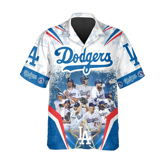 Legends Los Angeles Dodgers Hawaiian Shirt, Dodgers Aloha Shirt, MLB Hawaiian Shirt Moonbestprint